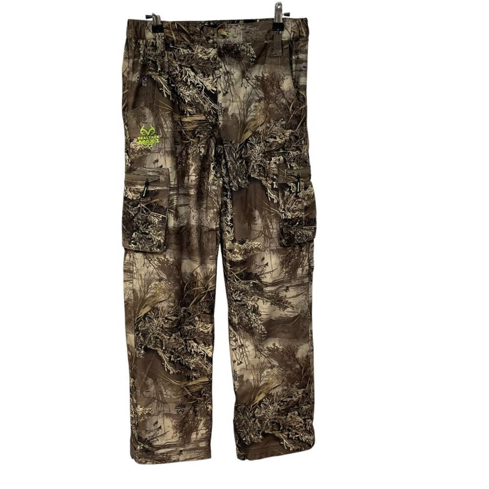 Realtree Scent Factor MAX-1 Waterproof Windproof Youth XL Camo Zip Cargo Pants